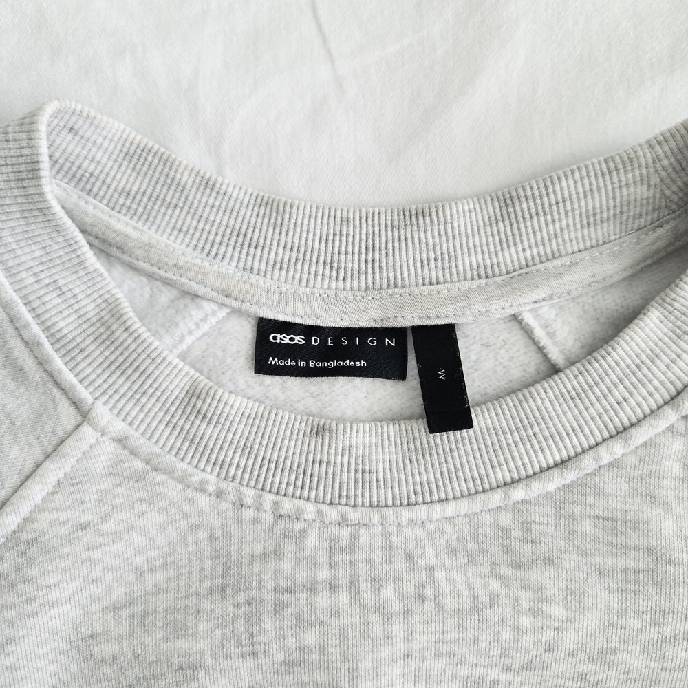 ASOS Gray Crew Neck Boxy Sweater - Picture 6 of 7